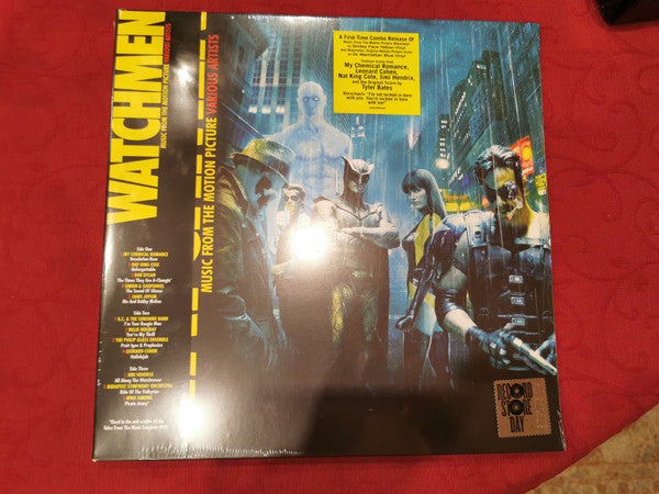 Various / Tyler Bates : Watchmen (Original Motion Picture Soundtrack & Score) (LP, Yel + LP, S/Sided, Etch, Yel + LP, Blu + Album)