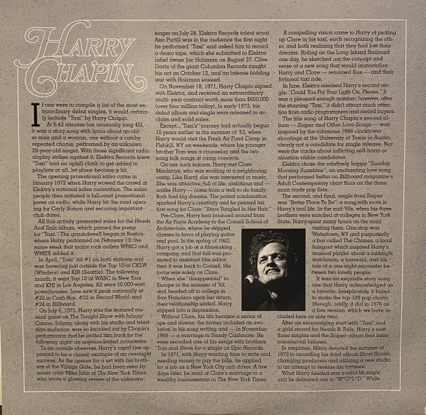 Harry Chapin : Story Of A Life/The Complete Hit Singles (LP, RSD, Comp, Yel)