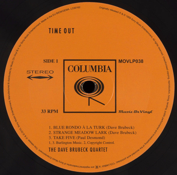 The Dave Brubeck Quartet : Time Out (LP, Album, RE, RM, 180)