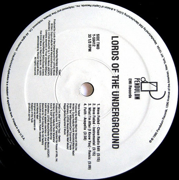 Lords Of The Underground : Faith (12")