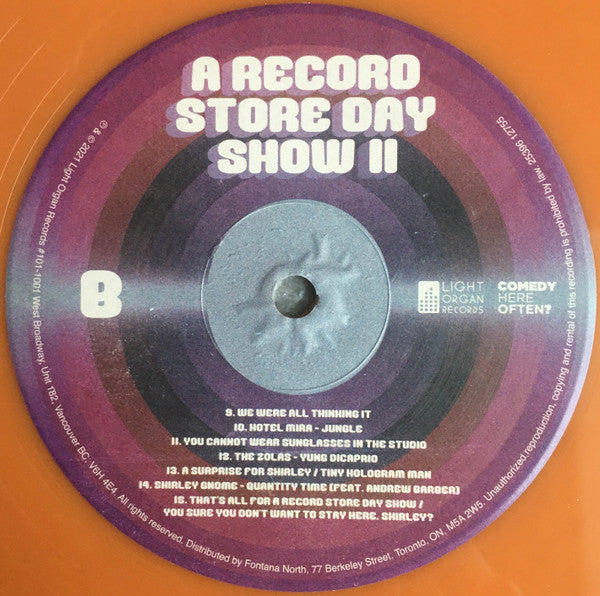 Various : Comedy Here Often? And Light Organ Records Present: A Record Store Day Show II (LP)