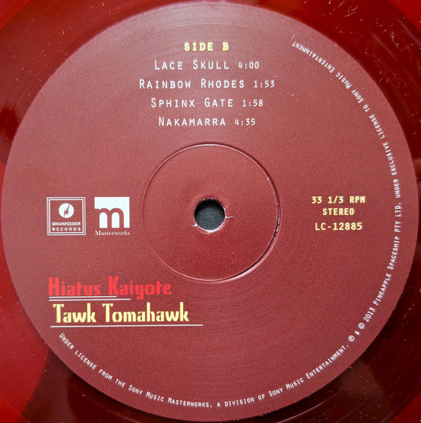 Hiatus Kaiyote : Tawk Tomahawk (LP, Album, RE, Red + 7")