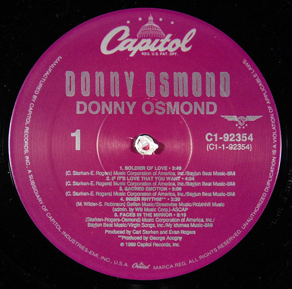 Donny Osmond : Donny Osmond (LP, Album, Spe)