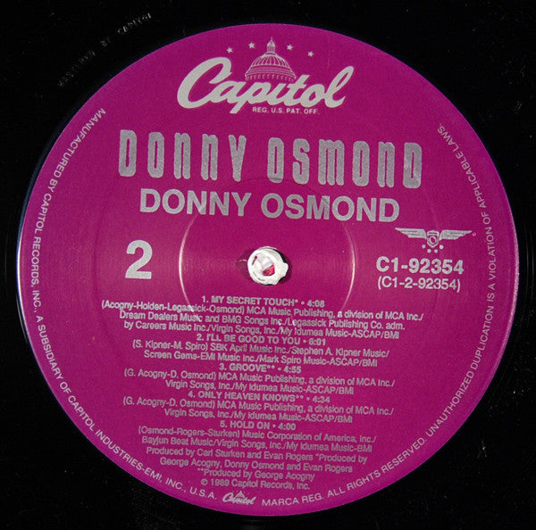 Donny Osmond : Donny Osmond (LP, Album, Spe)