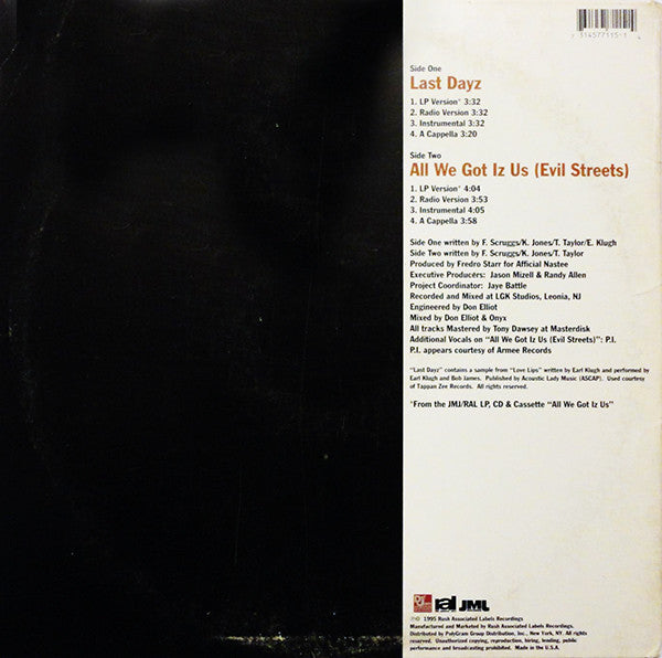 Onyx : Last Dayz (12")