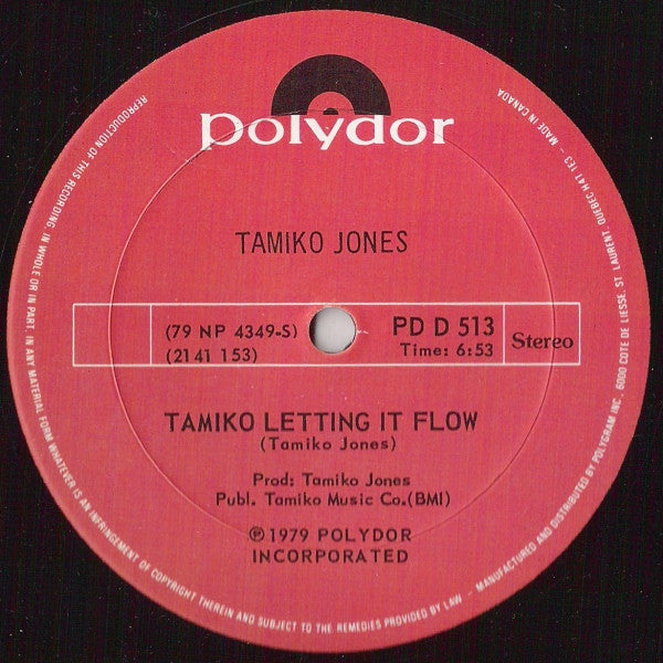 Tamiko Jones : Can't Live Without Your Love (12")