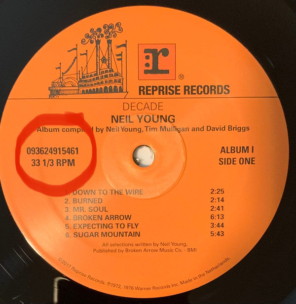 Neil Young : Decade (3xLP, Comp, Ltd, RE, RM)