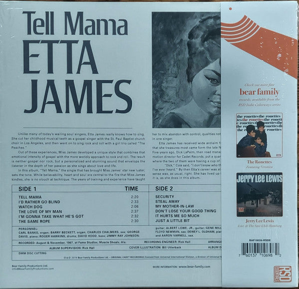 Etta James : Tell Mama (LP, Album, RSD, RE, RM, Yel)