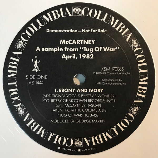 Paul McCartney : A Sample From "Tug Of War" April, 1982 (12", Promo, Whi)