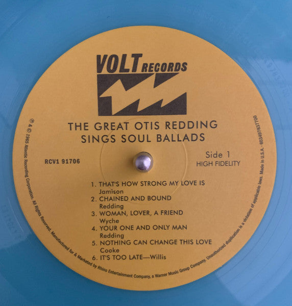 Otis Redding : The Great Otis Redding Sings Soul Ballads (LP, Album, Ltd, RE, Tra)