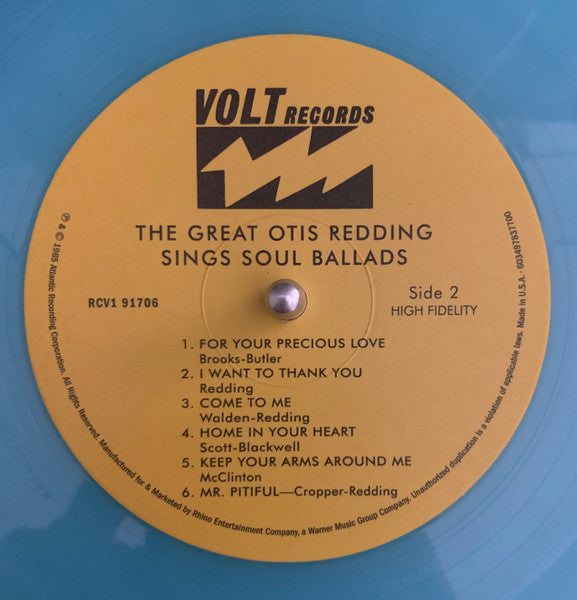 Otis Redding : The Great Otis Redding Sings Soul Ballads (LP, Album, Ltd, RE, Tra)