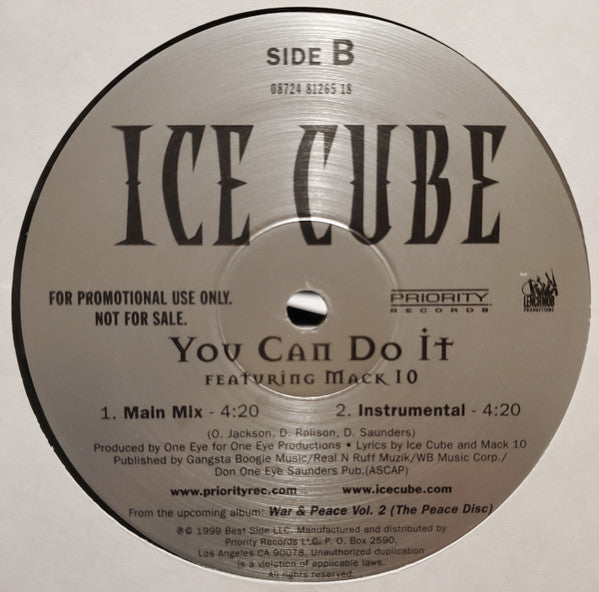 Ice Cube featuring Mack 10 : You Can Do It (12", Promo)