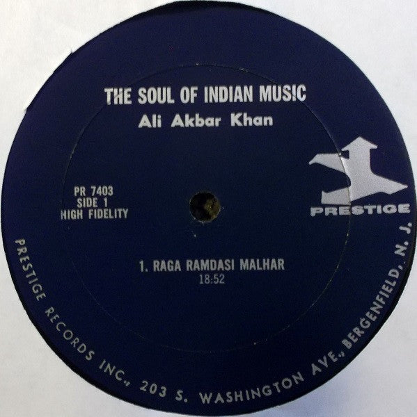 Ali Akbar Khan : The Soul Of Indian Music (LP, Album, Mono)