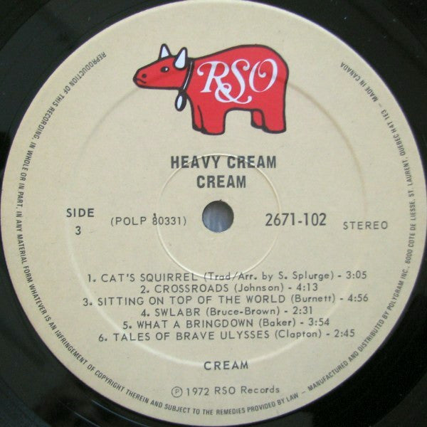 Cream (2) : Heavy Cream (2xLP, Comp, RE)