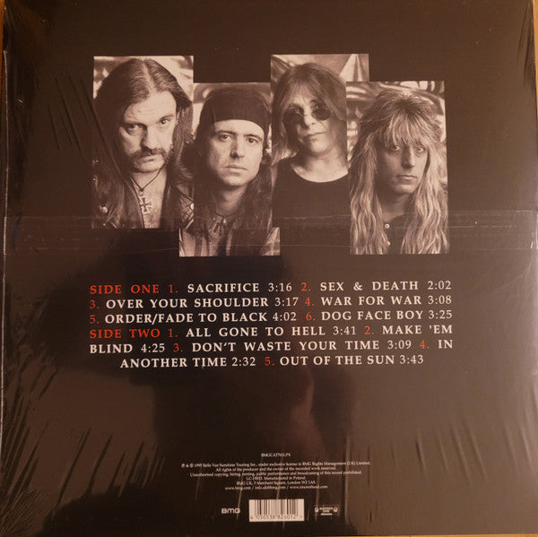 Motörhead : Sacrifice (LP, Album, RE, RP, Tra)