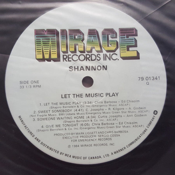 Shannon : Let The Music Play (LP, Album)
