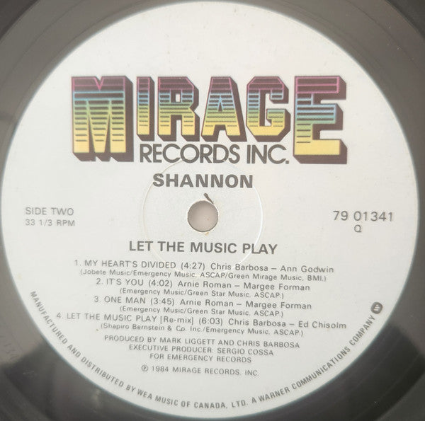 Shannon : Let The Music Play (LP, Album)