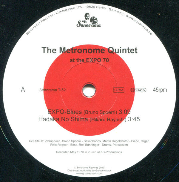 The Metronome Quintet : The Metronome Quintet At The Expo 70 (12", Ltd, RE, RM)