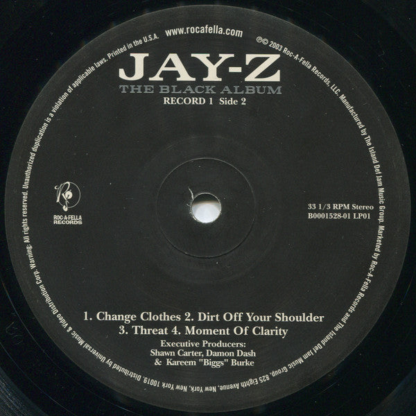 Jay-Z : The Black Album (2xLP, Album, Gat)