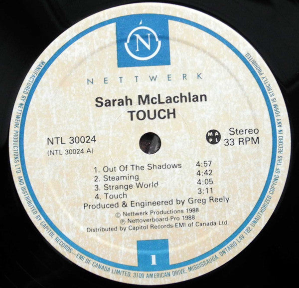 Sarah McLachlan : Touch (LP, Album)
