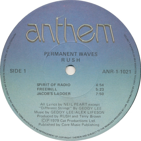 Rush : Permanent Waves (LP, Album)