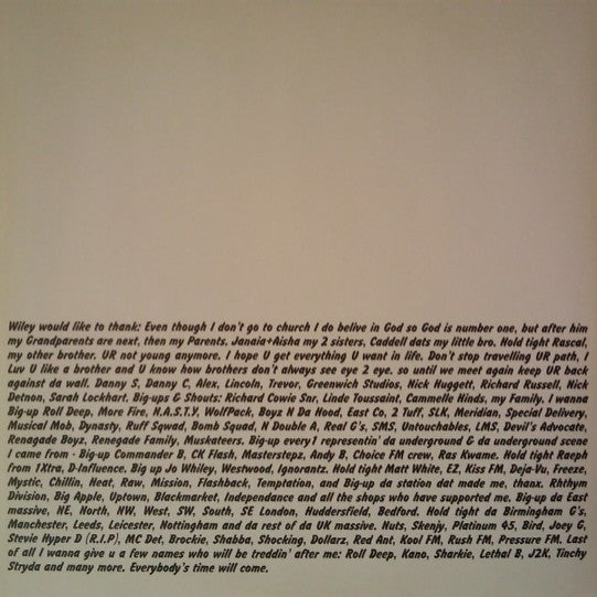 Wiley (2) : Treddin' On Thin Ice (2xLP, Album)