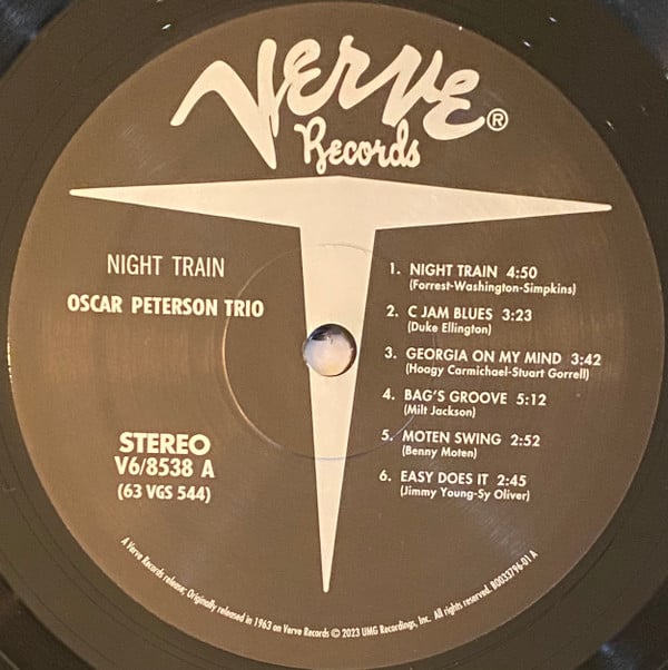 The Oscar Peterson Trio : Night Train (LP, Album, RE, 180)