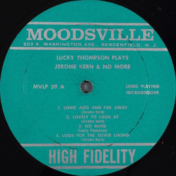 Lucky Thompson : Plays Jerome Kern And No More (LP, Album, Mono)