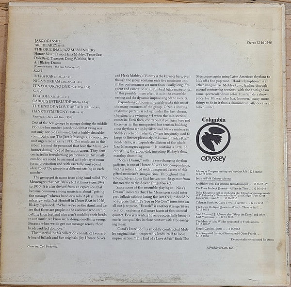 Art Blakey & The Jazz Messengers : Art Blakey With The Original Jazz Messengers (LP, Album, RE)