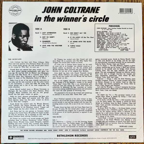 John Coltrane : John Coltrane In The Winners Circle (LP, Album, RE, RM)
