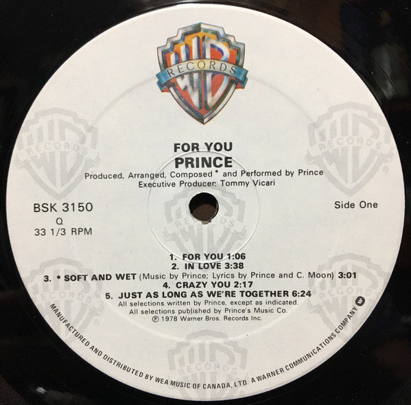 Prince : For You (LP, Album, RE)