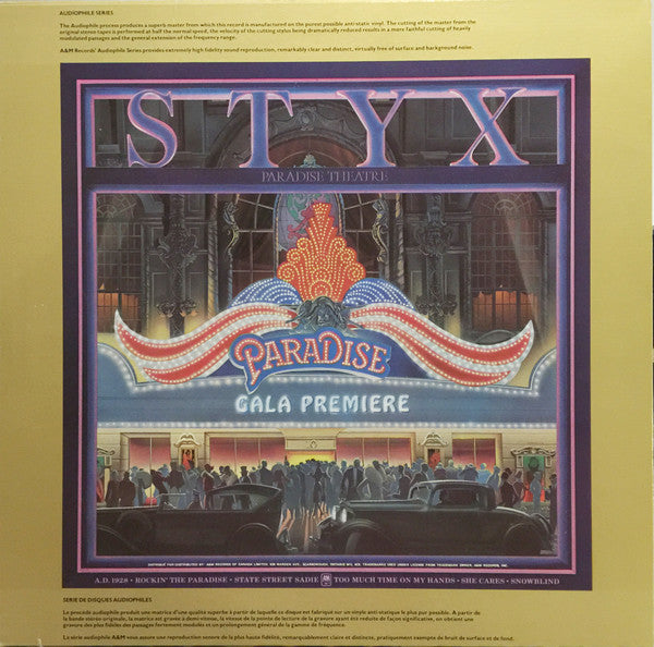 Styx : Paradise Theatre (LP, Album, Hal)