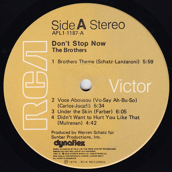 The Brothers : Don't Stop Now (LP, Album)