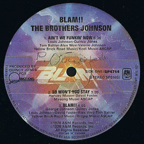 Brothers Johnson : Blam!! (LP, Album, Gat)