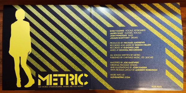 Metric : Old World Underground, Where Are You Now? (LP, Album, RE)