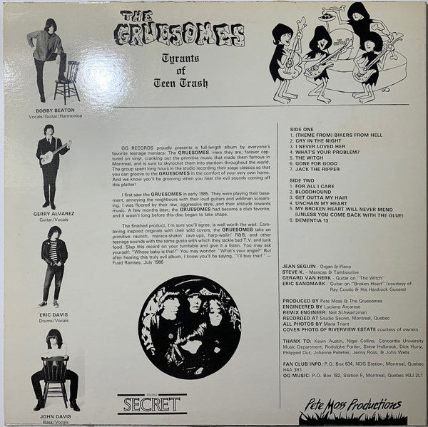 The Gruesomes : Tyrants Of Teen Trash (LP, Album)