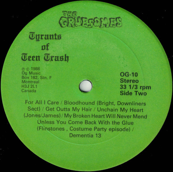 The Gruesomes : Tyrants Of Teen Trash (LP, Album)
