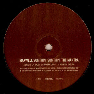 Maxwell : Sumthin' Sumthin' - The Mantra (12")