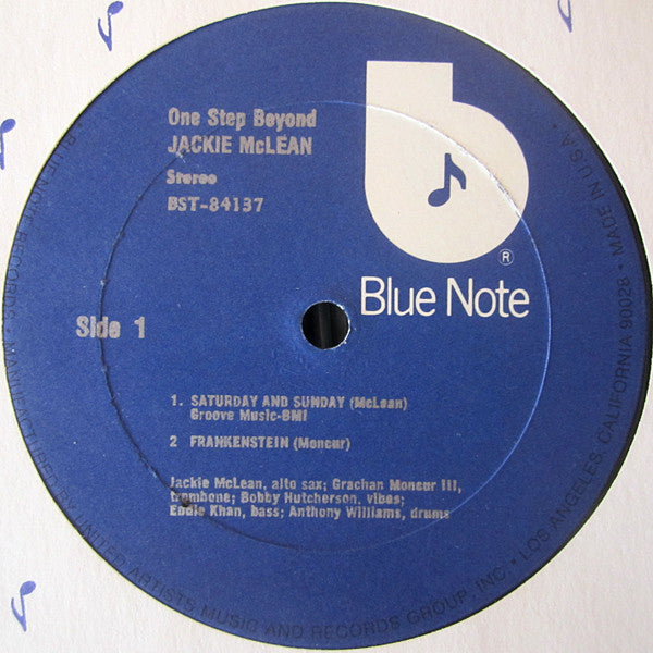 Jackie McLean : One Step Beyond (LP, Album, RE)