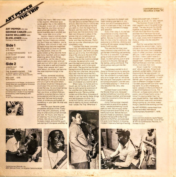 Art Pepper : The Trip (LP, Album)