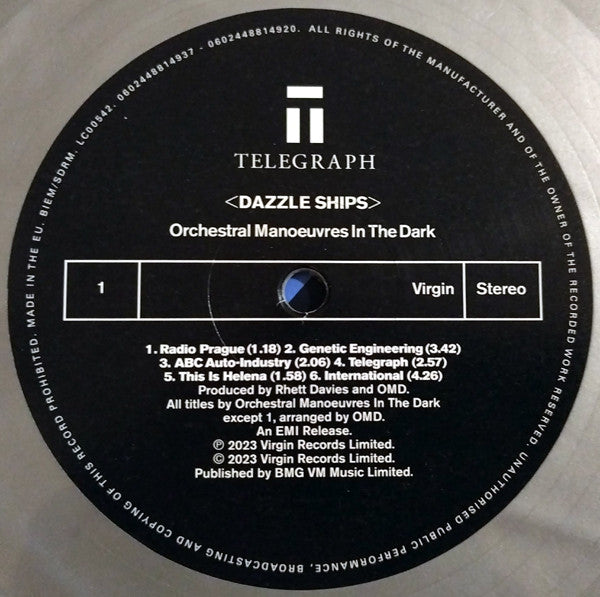 Orchestral Manoeuvres In The Dark : Dazzle Ships (LP, RE, RP, Sil + LP, Blu + Album, Ltd, 40t)