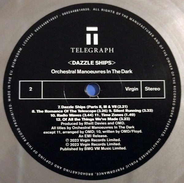 Orchestral Manoeuvres In The Dark : Dazzle Ships (LP, RE, RP, Sil + LP, Blu + Album, Ltd, 40t)