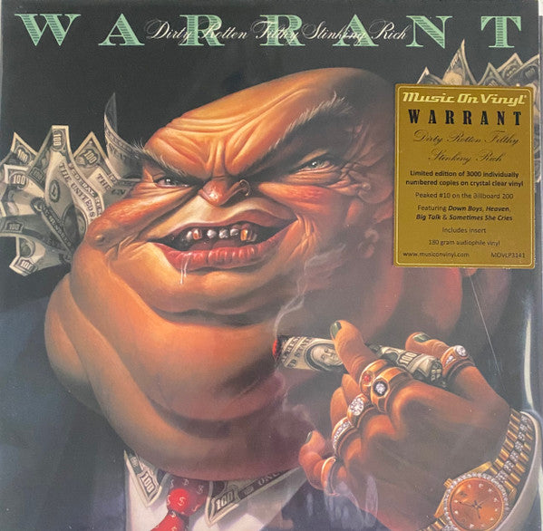 Warrant : Dirty Rotten Filthy Stinking Rich  (LP, Album, Ltd, Num, Cle)