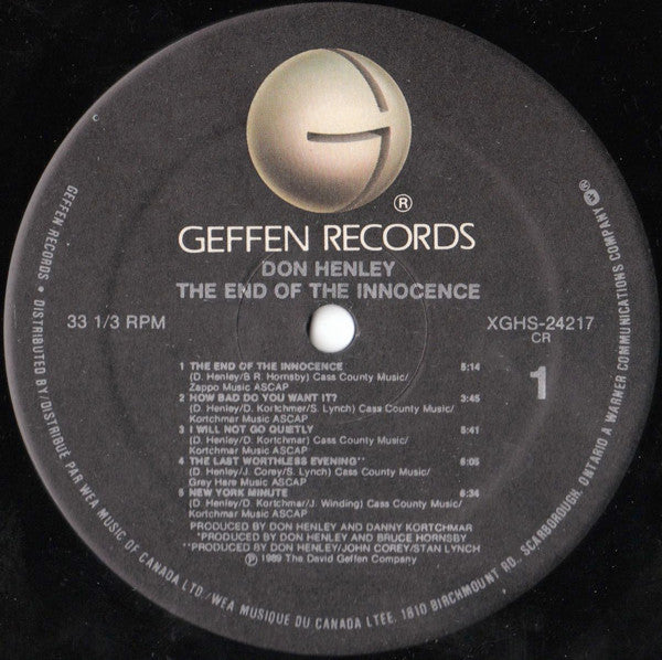 Don Henley : The End Of The Innocence (LP, Album)