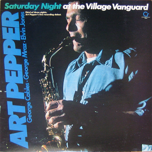 Art Pepper : Saturday Night At The Village Vanguard (LP, Album)