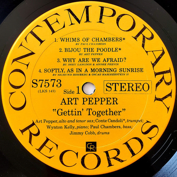 Art Pepper : Gettin' Together! (LP, Album, RE)