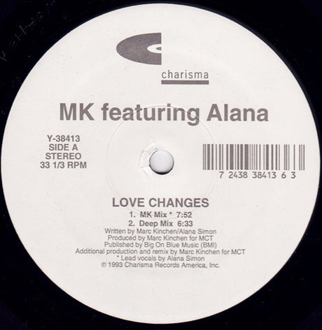 MK* Featuring Alana : Love Changes (12")