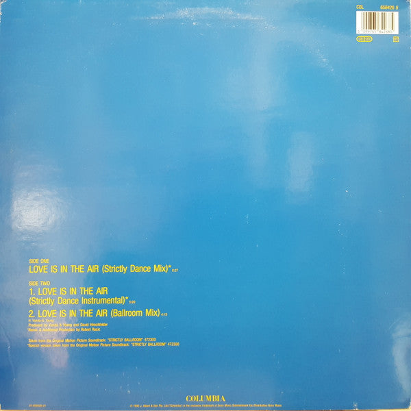 John Paul Young : Love Is In The Air (12", Single)