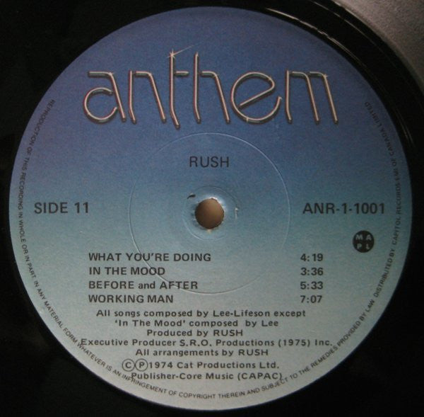 Rush : Rush (LP, Album, RE)