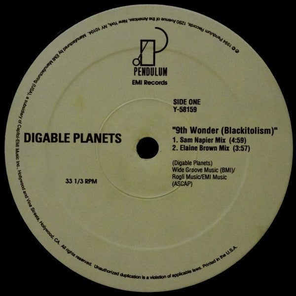 Digable Planets : 9th Wonder (Blackitolism) (12")
